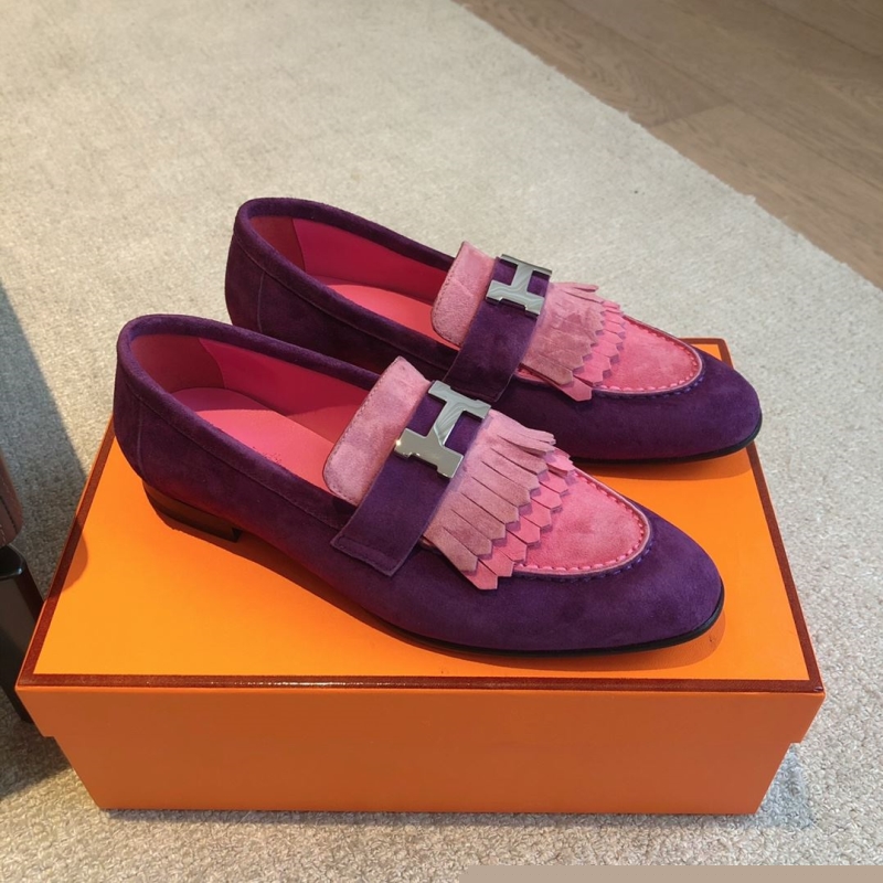 H**mes leather shoes